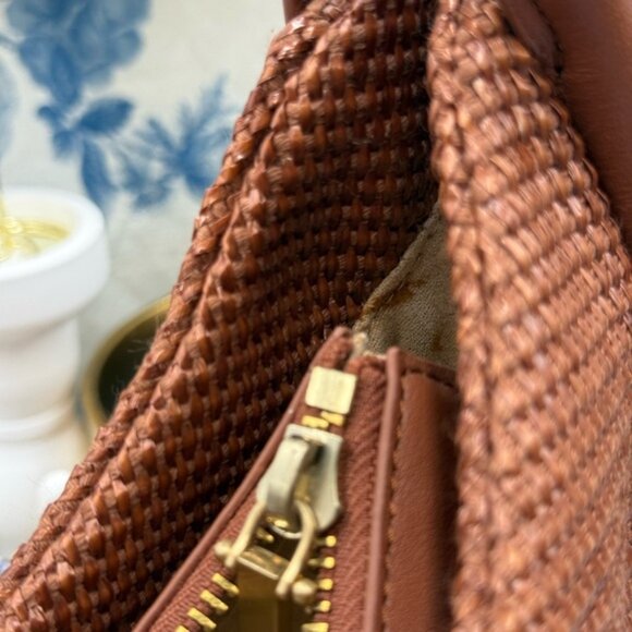 🆕 CULT GAIA 🧿 NWOT Zena Raffia Circular Knotted Shoulder Bag, Woven Brown - Picture 14 of 16